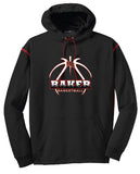 Baker Basketball Grey & Black Colorblock Hooded Sweatshirt