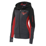 Baker Basketball Red & Black Ladies Zip-Up Hoodie