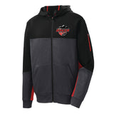 MB Basketball Red & Black Colorblock  Zip-Up Hooded Jacket