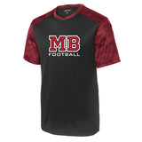 MB Football Raglan ColorBlock CamoHex Performance Tee