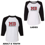 MB Football Raglan Three-Quarter Sleeve Tee