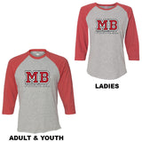 MB Football Raglan Three-Quarter Sleeve Tee