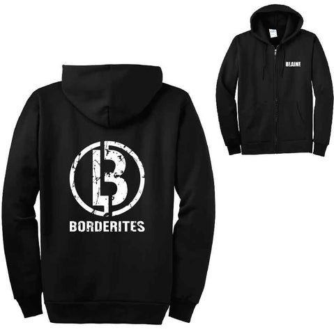 BES Borderite Full Zip-Up Hooded Sweatshirt