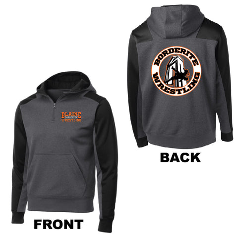 BHS Girls Wrestling Colorblock Quarter Zip Hoodie