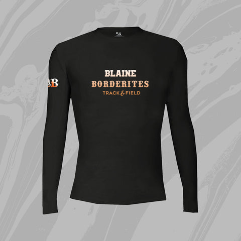 BHS Track/Field Long Sleeve Compression Shirt - Black