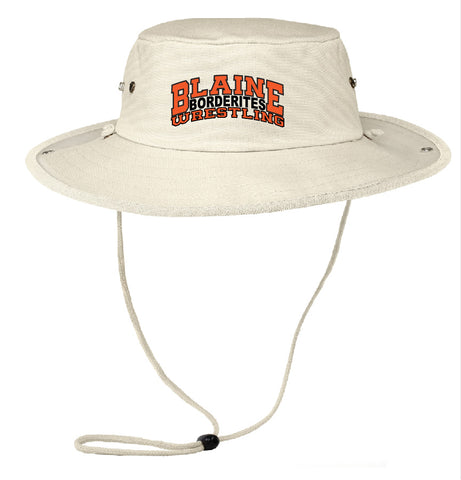 Blaine Wrestling Canvas-White Bucket Hat