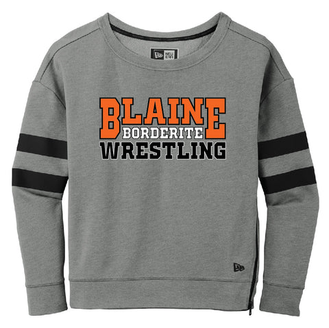 Blaine Wrestling Ladies Fleece Varsity Crewneck