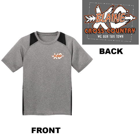 Blaine Cross Country Colorblock Performance Tee