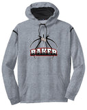 Baker Basketball Grey & Black Colorblock Hooded Sweatshirt