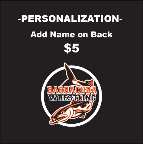 PERSONALIZATION - Add Name On Apparel