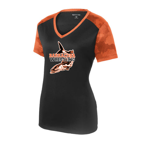 Barracuda Wrestling Ladies Colorblock-Camo Performance Tee (Adult)