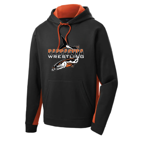 Barracuda Wrestling Sport-Wick Colorblock Hooded Sweatshirt (Adult)