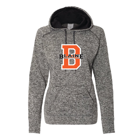 BHC Ladies Charcoal Fleck Hooded Sweatshirt
