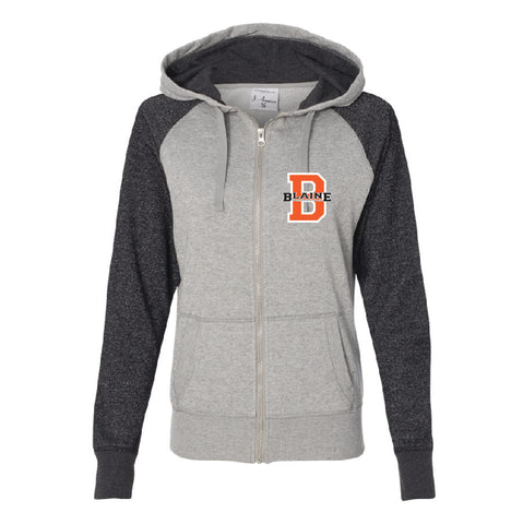 BHC Glitter Raglan Full Zip Hoodie