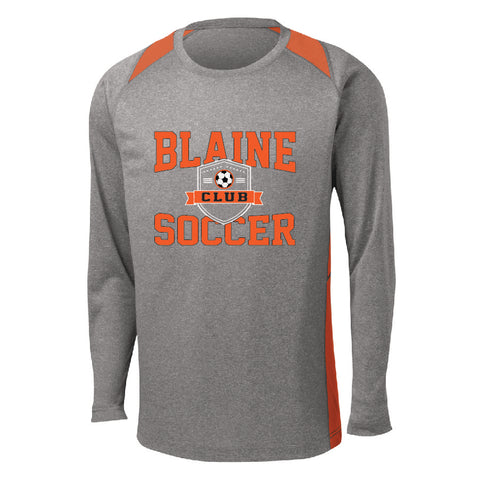 Blaine Soccer Club Long-Sleeve Colorblock Performance Tee