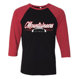 Mountaineers Football 3/4 Sleeve Raglan Tee