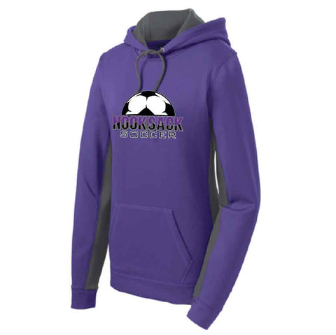 Nooksack Soccer Ladies Performance Colorblock Hooded Sweatshirt