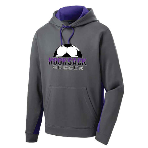 Nooksack Soccer Performance Colorblock Hooded Sweatshirt (Unisex)