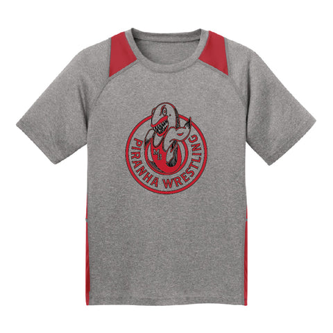 Piranha Wrestling Colorblock Contender Performance T-Shirt